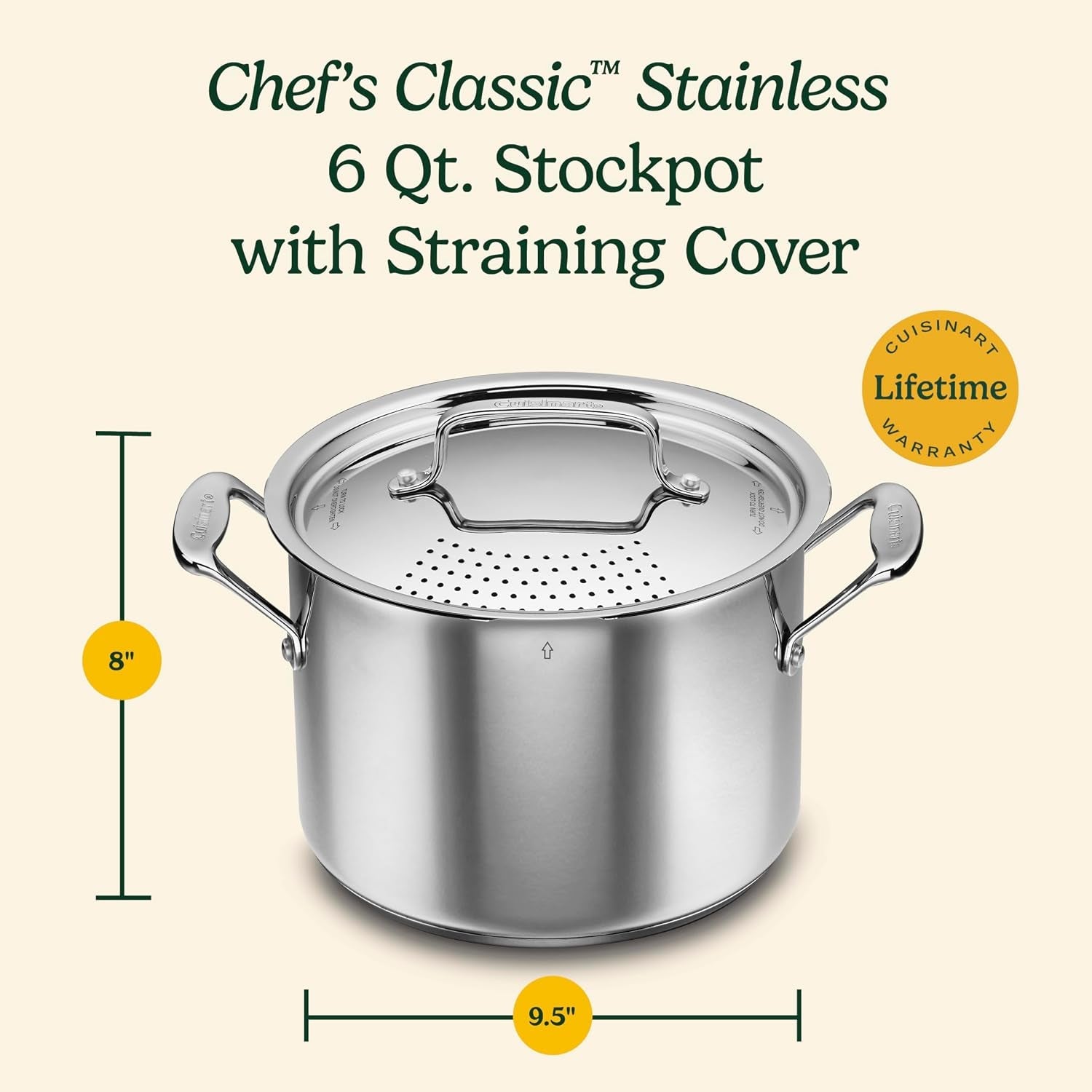 766s-22-6-qt-stainless-steel-pasta-pot-w-straining-cover-chefs-classic-stainless-cookware-collection-6-quart