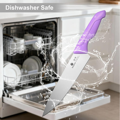 14-Piece Knife Set with Block, Utility Knife, Purple | Glides through Meat, Fish, Veggies & Bread, Standout Color for Stylish Kitchens, Built-In Sharpener6