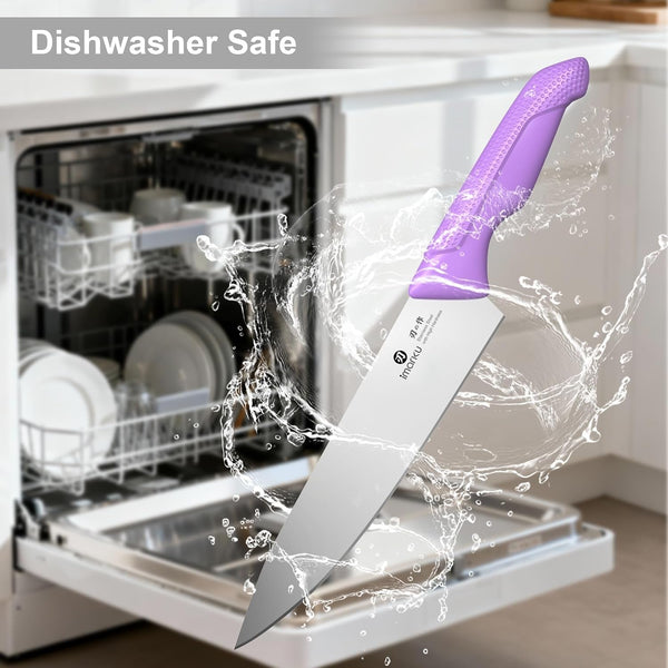 14-Piece Knife Set with Block, Utility Knife, Purple | Glides through Meat, Fish, Veggies & Bread, Standout Color for Stylish Kitchens, Built-In Sharpener6