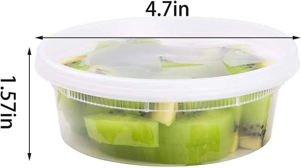 [8Oz-40 Sets Plastic Containers with Airtight Lids, Food Storage Containers, Deli, Slime, Soup, Meal Prep Containers | BPA Free | Stackable | Leakproof | Microwave/Dishwasher/Freezer Safe2