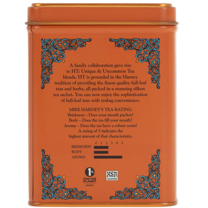 Harney and Sons Caffeinated Hot Cinnamon Sunset Black Tea with Orange and Cloves Tin 20 Sachets, Black Tea with Warming Spices (Pack of 1) | Black Tea, Three Cinnamons, Orange Peel & Cloves, Naturally Sweet, Caffeinated4