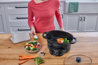BLACK+DECKER 7QT Multicooker, 5-In-1 | 5-In-1 Multicooker with Ceramic Nonstick Pot, Neat 'N Clean Design and 7QT Capacity.8