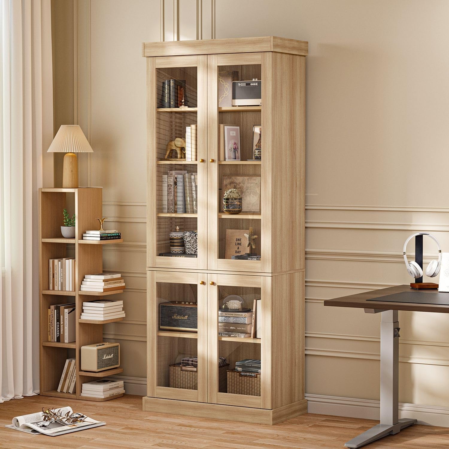 70-8-tall-farmhouse-modular-kitchen-pantry-cabinet-with-glass-doors-wooden-storage-hutch-with-6-tier-adjustable-shelves-for-kitchen-organization-set-of-4-brown