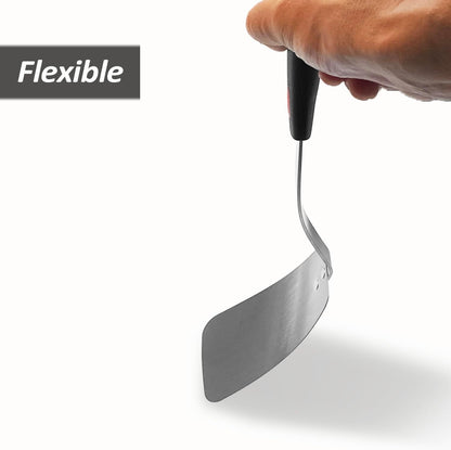 Stainless Steel Flexible Spatula, Thin Metal Turner Set, 2Pack(S+Xl) Solid4