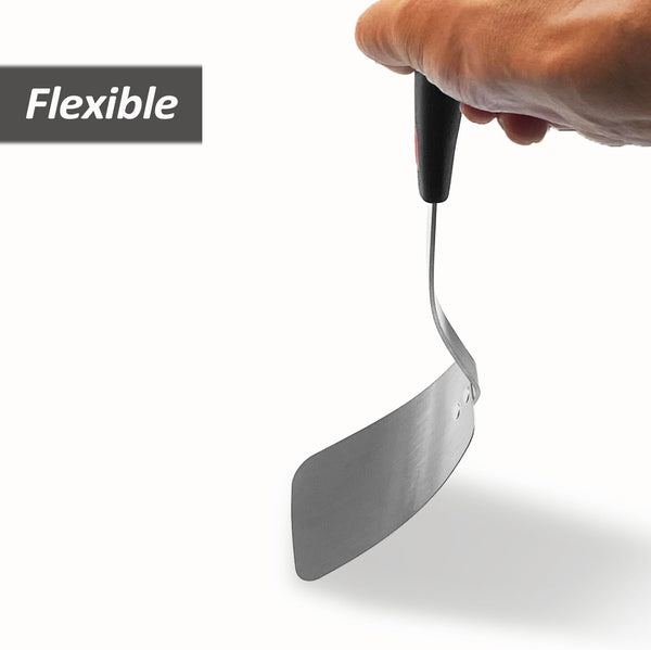 Stainless Steel Flexible Spatula, Thin Metal Turner Set, 2Pack(S+Xl) Solid4