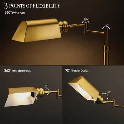 Arcadia Pharmacy Desk Lamp, Antique Brass3