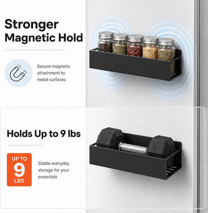 6 Pack Metal Magnetic Spice Rack for Fridge, Heavy Duty4