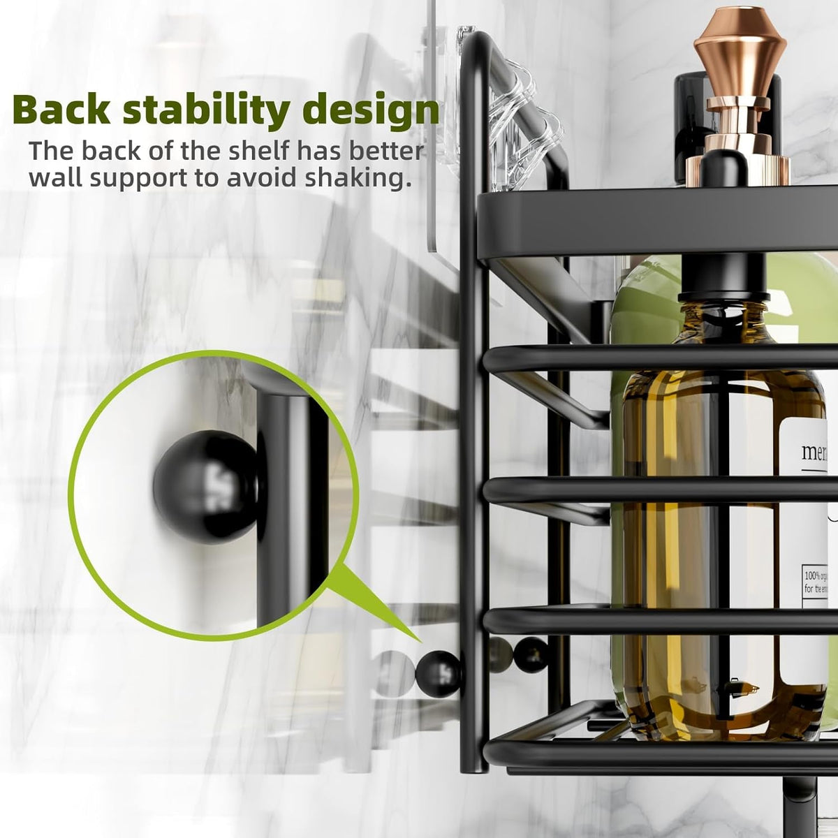 shower-organizer-with-soap-holder-and-hooks-for-bathroom-black