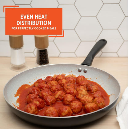 12 Inch Premier Cera Aluminum Speckled Gray Ceramic Fry Pan | Ideal for Pan Frying5