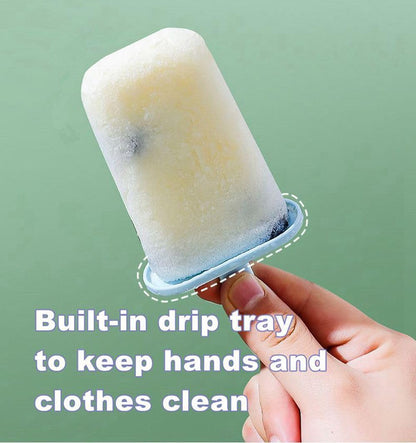 Popsicle Molds Set 6 Pieces Ice Popsicle Maker-Bpa Free,Easy-Release Ice Pop Molds,Homemade Ice Cream Molds (Blue) | with Sticks, BPA Free, Make Healthy Pops,Easy-Release, Homemade(Blue)5