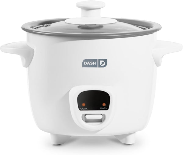 Mini Rice Cooker, 2-Cup Removable Ceramic Nonstick Pot, White | Small Rice Cooker, Rice Maker for One, Keep Warm Function, Cooks Oatmeal, Quinoa & Grains1