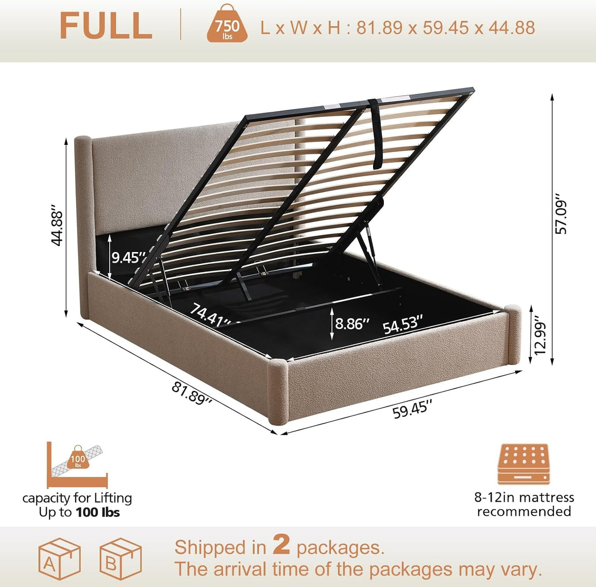 full-lift-up-storage-bed-frame-44-88-tall-upholstered-headboard-soft-rounded-corner-design-boucle-texture-platform-bed-with-hydraulic-storage-no-box-spring-needed-soft-beige