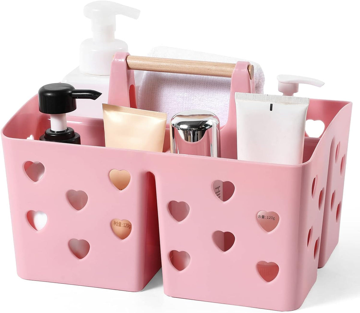 portable-shower-caddy-plastic-shower-basket-organizer-with-handle-pink