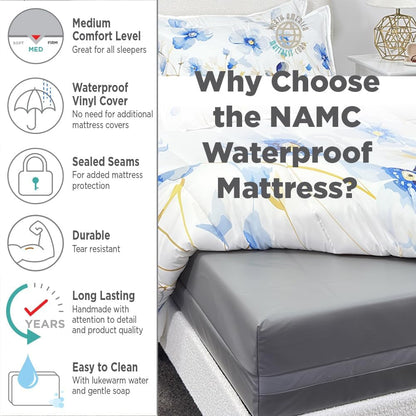 Adult Waterproof Incontinence Mattress – Full 8" Foam Mattress with Sealed Vinyl Cover, Easy Clean, Made in USA4