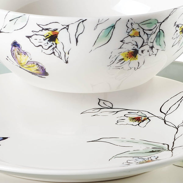 Botanica Porcelain 12-Piece Dinnerware Set for 45