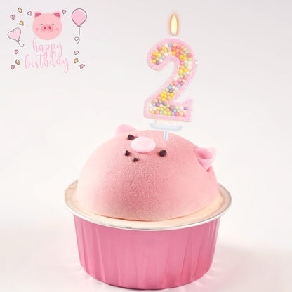 Pastel Macaron Number 2 Candle, 2Nd Birthday Decorations for Girl6