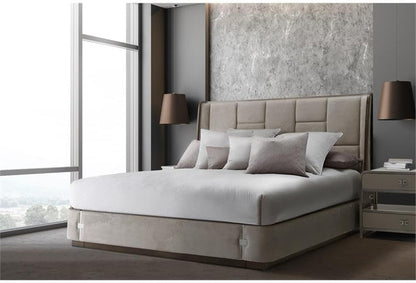 Roxbury Park Eastern King Multi-Panel Velvet Bed in Slate Ash9