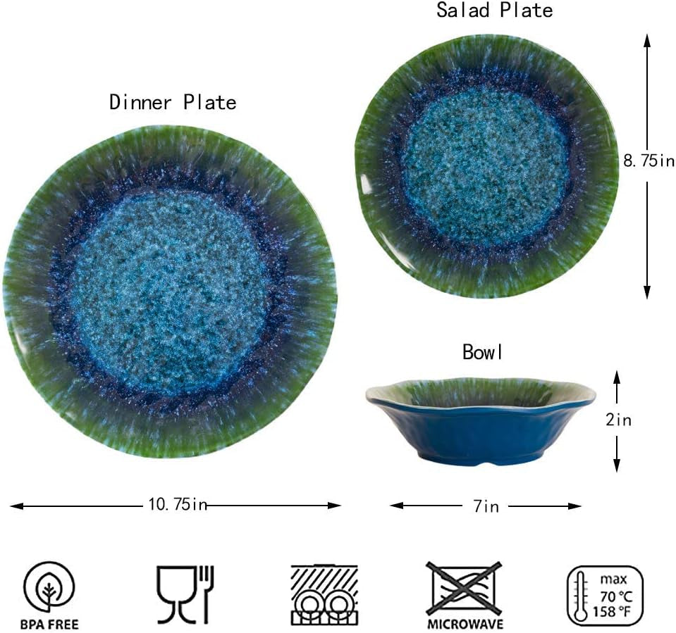 melamine-dinnerware-set-12-pcs-teal-turquoise-tableware-plates-bowls-blue-green-dishwasher-safe-not-microware-not-oven