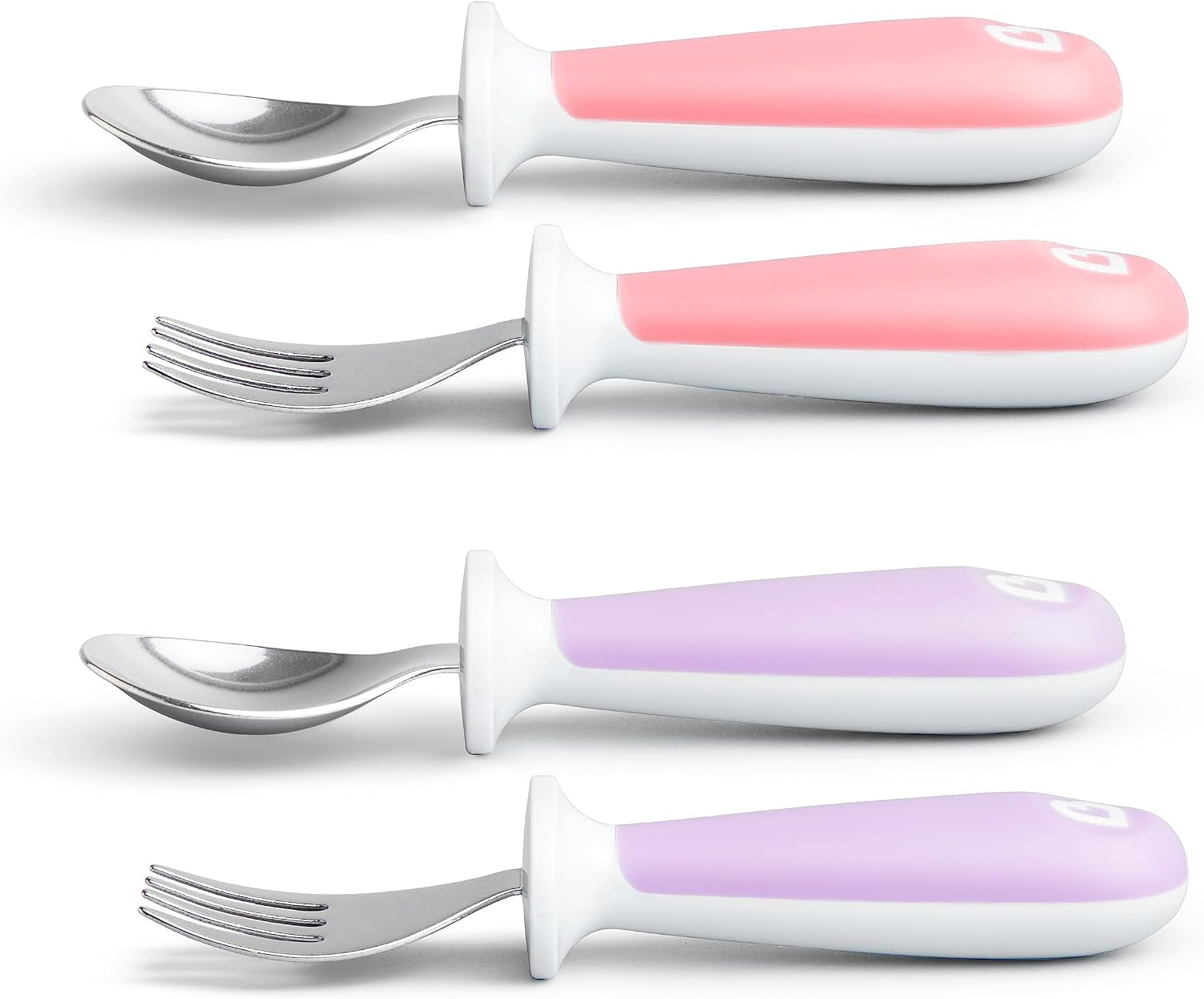 ®-raise™-toddler-fork-and-spoon-utensil-set-rest-keeps-tip-off-table-bpa-free-4-pack-pink-purple