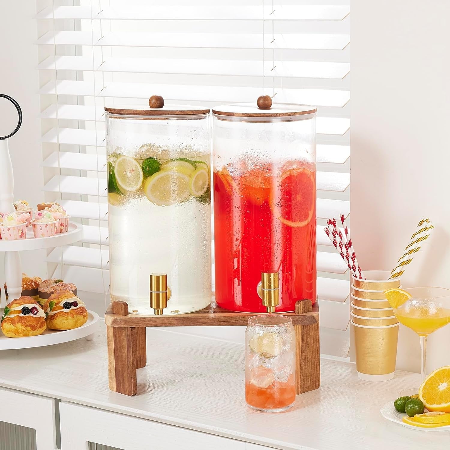 1-5-gallon-drink-dispenser-2p-glass-dispenser-w-wood-stand-6l-large-capacity-stainless-steel-spigot-beverage-container-for-lemonade-juice-sun-tea-ideal-for-home-gatherings-party-drink