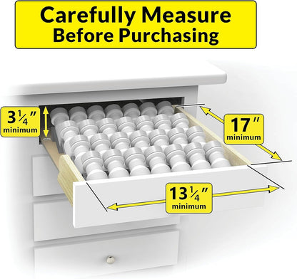® Spice Drawer Organizer - Heavy Gauge Steel 4 Tier Rack - Drawer Insert Tray for Jars, Herbs and Seasoning - Kitchen Cabinet Storage - Silver Metallic, Large5