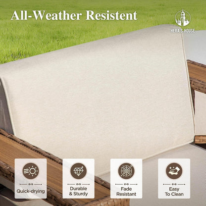 9-Piece Patio Sectional Furniture Set with 10" Thick Cushions5