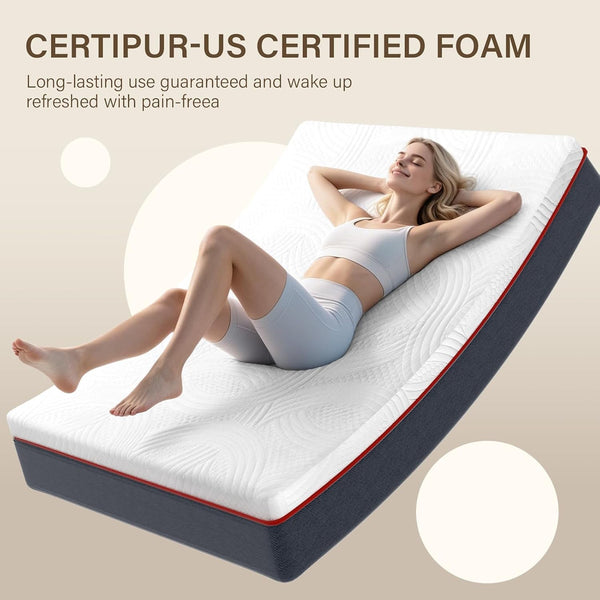 12" Queen Size Mattress in a Box with Memory Foam & Zoned Pocket Coils6