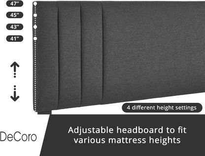 Chicago Channel Tufted Upholstered Platform Bed, Dark Gray, Queen5