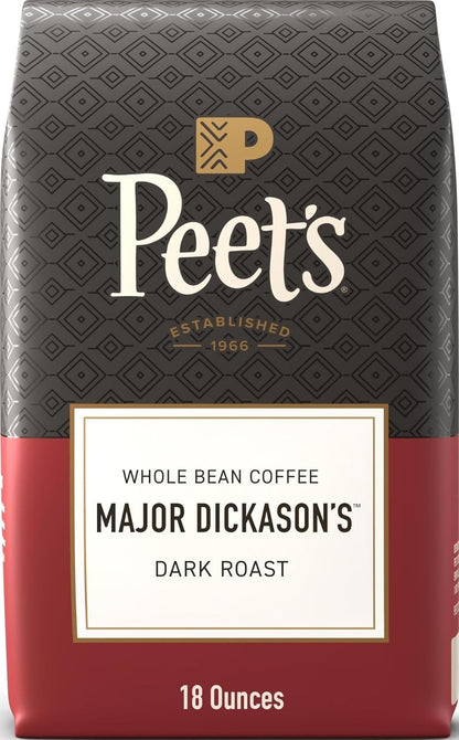 Peet'S Coffee, Dark Roast Whole Bean Coffee, 100% Arabica Coffee - Major Dickason'S Blend 18 Ounce Bag1