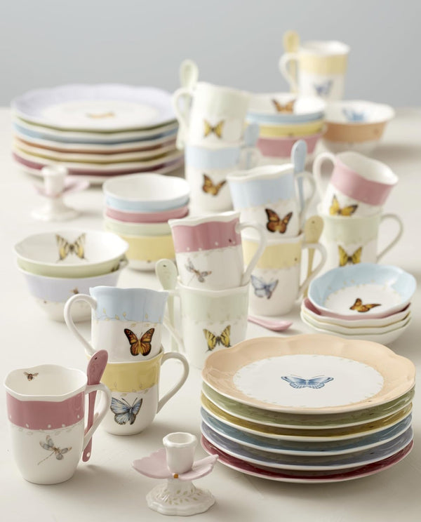 Butterfly Meadow Porcelain Dessert Plates, 8 Inch, Set of 411