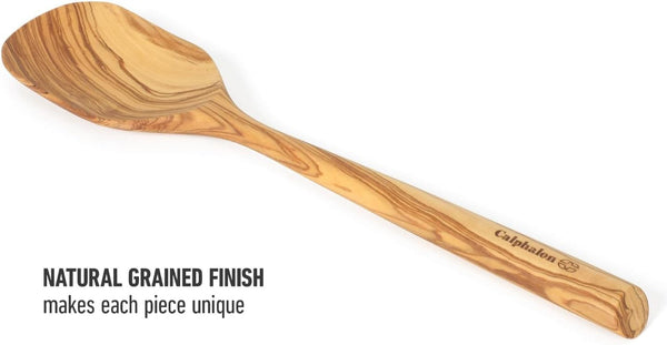 Calphalon Edge Cooking Spoon, 13-Inch Italian Olive Wood Kitchen Spoon, Wooden Stirring Spoon for Mixing, Serving & Nonstick Cookware, Heat-Resistant Durable Design5