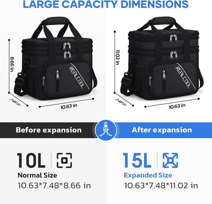 Insulated Lunch Bag, Portable Double Deck Lunch Box for Men Women4