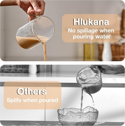500ML 2 CUP Glass Liquid Measuring Cup with Handle, High Borosilicate Glass Three Scales (OZ, Cup, ML/CC) for Kitchen or Restaurant, V-Shaped Spout Glass Measuring Beaker, Easy to Read6