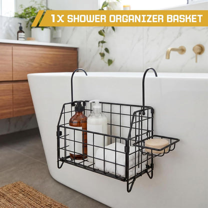 Large 11" X 8.75" X 5.9" Rustproof Shower Caddy Hanging Shower Organizer3