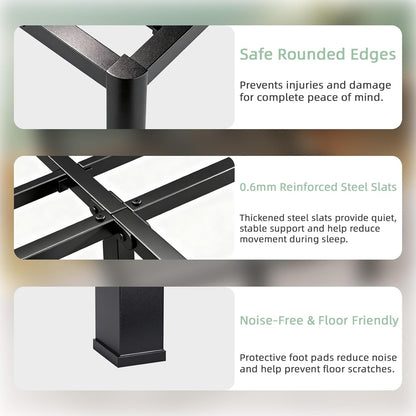 Queen Bed Frame, 18 Inch Heavy Duty Steel Platform, Noise-Free6