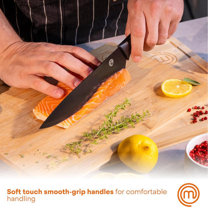 Masterchef Knife Set with Block, 7Pc Kitchen Knives Set with Holder, Black6
