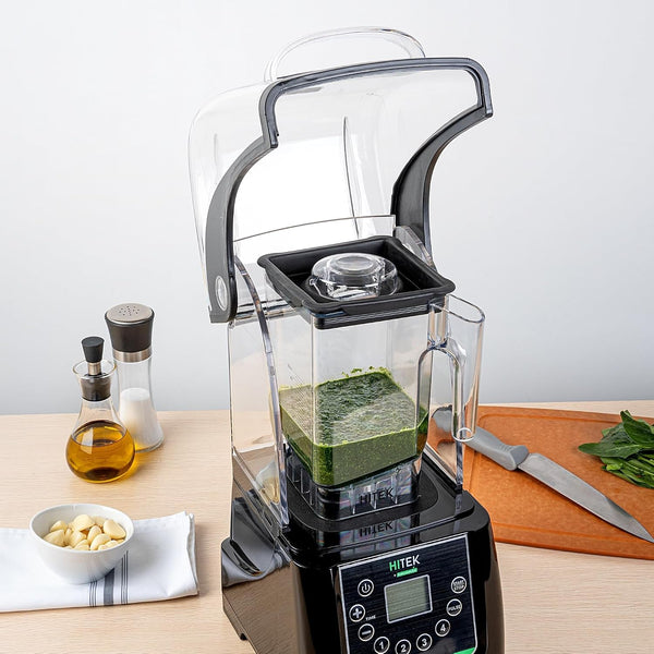 '-Hi Tek 3 HP Commercial Blender, 1 Variable Speed Heavy-Duty Blender - 48-Ounce Tritan Jar, Sound Enclosure, White Plastic, Industrial, Programmable Touchpad9