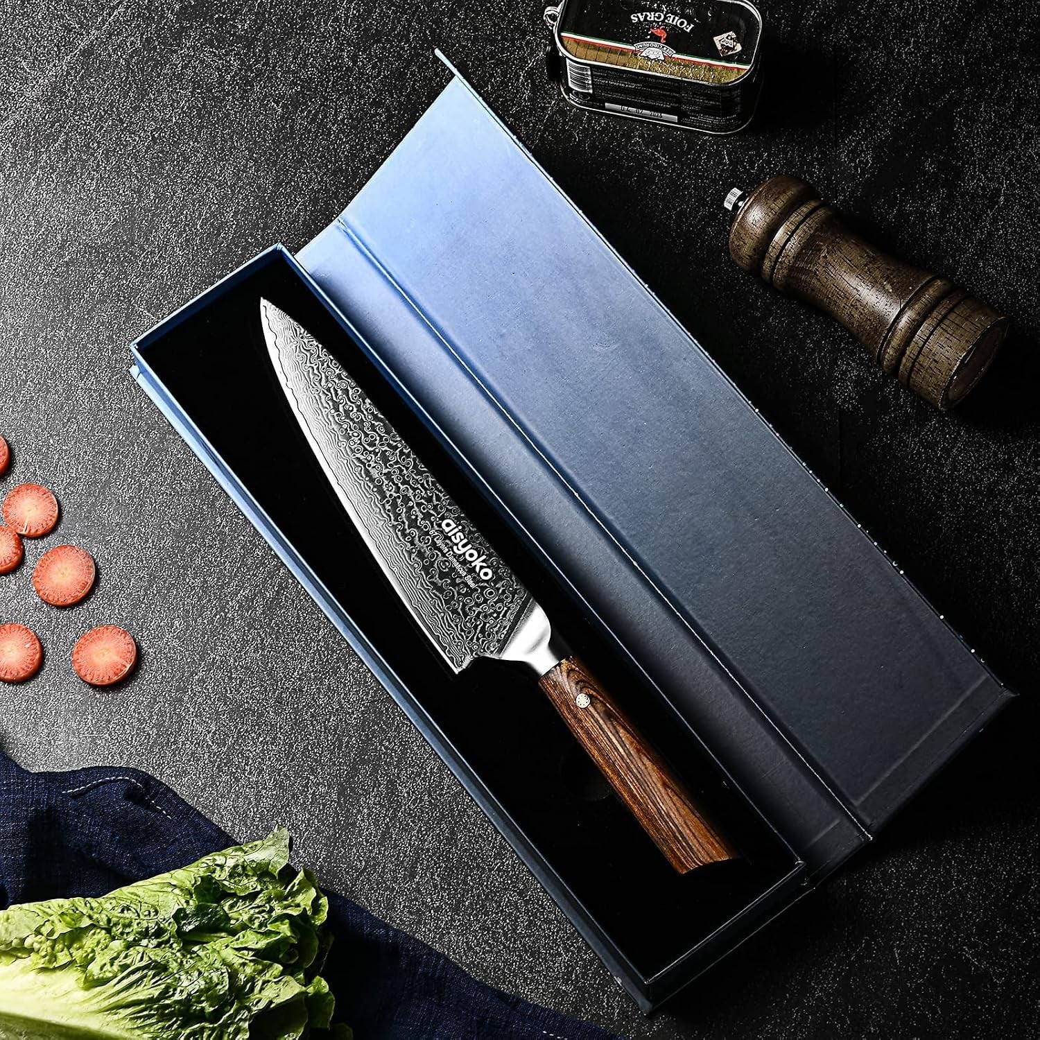 damascus-chef-knife-8-inch-sharp-kitchen-knife-japan-vg-10-stainless-steel-ergonomic-color-wooden-handle-luxury-gift-box-with-scabbard