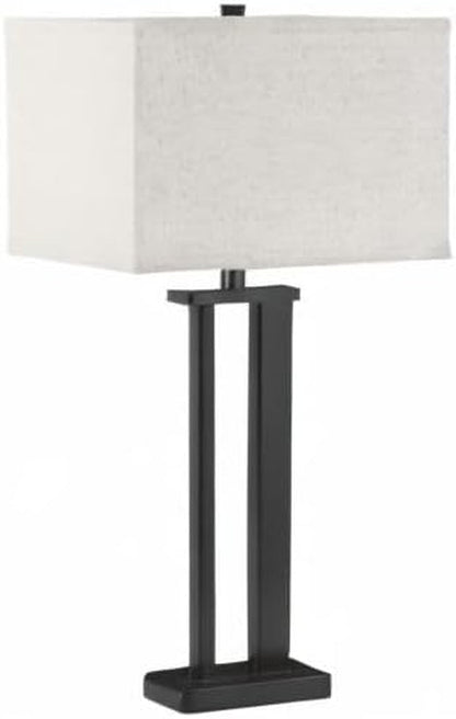 Signature Design by Ashley Aniela Table Lamp Set of 2, 29-Inch, Bronze | Solid Metal Base with a Rectangular Fabric Shade, Versatile 3 Way Lamps for Living Room Spaces and Narrow End Tables10