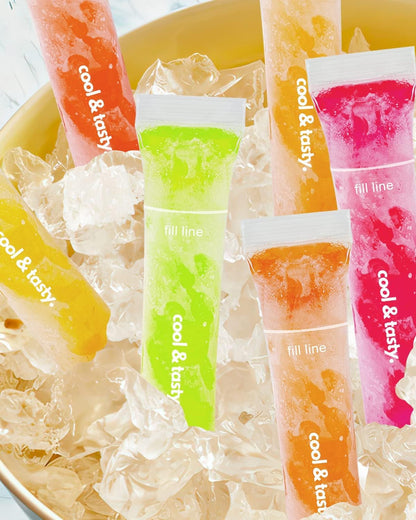 150 Disposable Popsicle Mold Bags with Zip Seals, 8X2" Freezer Tubes for DIY Ice Pops, Yogurt, Juice & Fruit Smoothies - Includes Funnel, Bpa-Free, Ice Pop Molds6