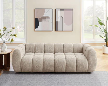88" Oversized Boucle Sofa, Upholstered Tufted Cloud Couch, Camel3