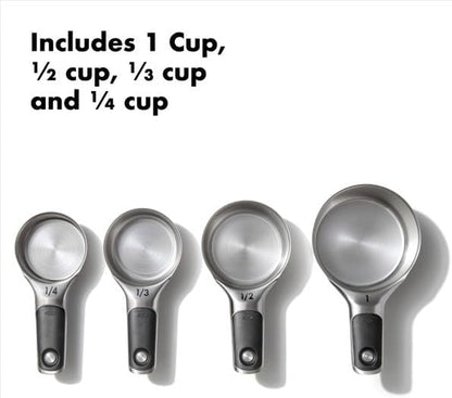 OXO Good Grips 4 Piece Stainless Steel Measuring Cups with Magnetic Snaps2