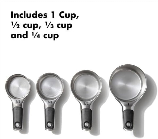 OXO Good Grips 4 Piece Stainless Steel Measuring Cups with Magnetic Snaps2
