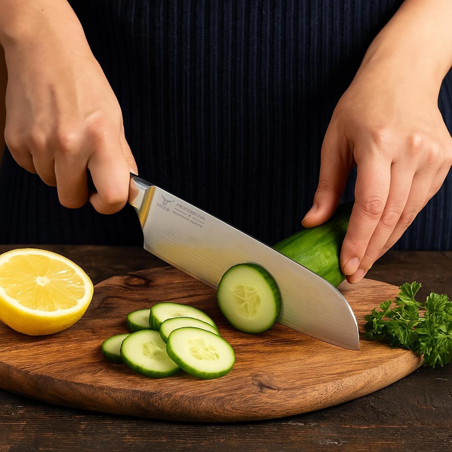 laser-damascus-7-inch-santoku-knife-precision-stainless-steel-blade-for-versatile-chopping-professional-cooking