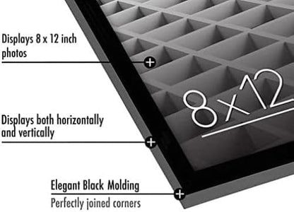8X12 Picture Frame 2-Pack - Slim Molding - Black3