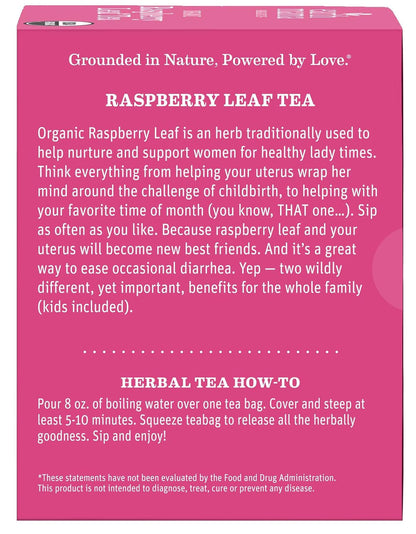 Organic Red Raspberry Leaf Tea | Labor Prep & Menstrual Support Herbal Tea, Pregnancy & Postpartum Care Recovery | 32 Teabags | Caffeine Free & Non-Gmo9
