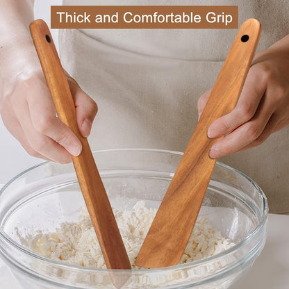 Teak Wooden Spatula for Cooking Spoon Non Toxic Kitchen Utensil Spurtle5