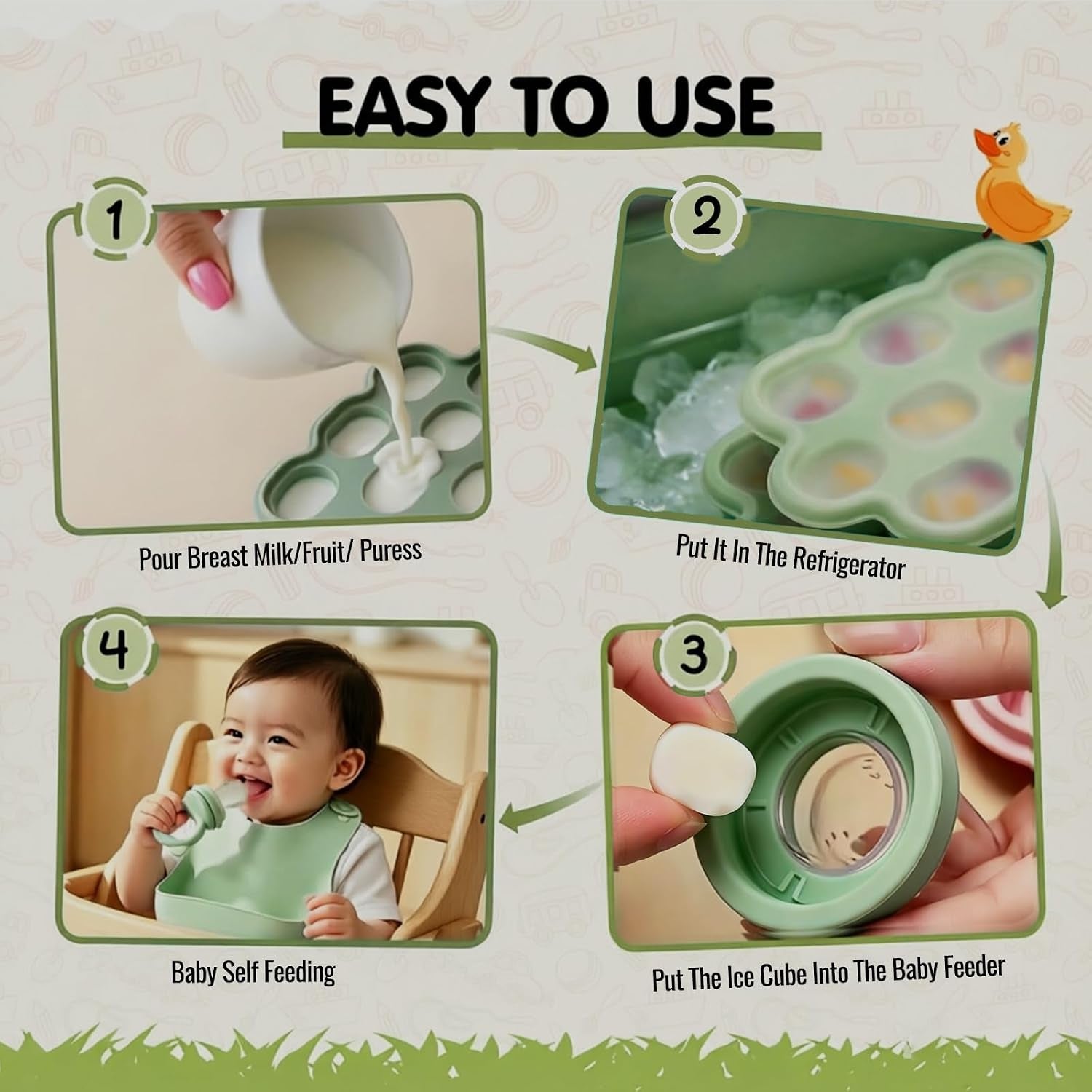 19-pcs-silicone-baby-feeding-set-eating-essentials-for-newborn-toddler-plates-and-bowls-set-with-bib-sippy-cup-fruit-feeder-freezer-tray-fork-spoon-infant-led-weaning-supplies-utensils