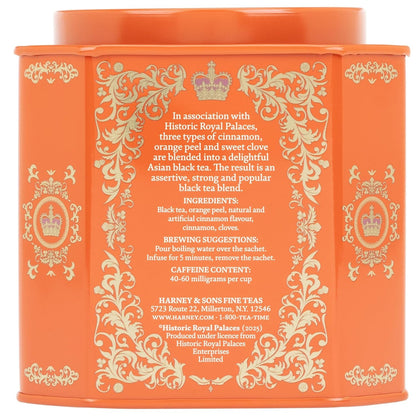 Hot Cinnamon Spice Black Tea, 30 Sachets in Tin | Black Tea with Three Types of Cinnamon, Orange Peel and Cloves. Contains Caffeine.3