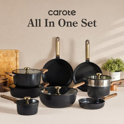 31Pcs Ceramic Cookware Sets, Pots and Pans Set, with Wok | Healthy Kitchen Cooking, Utensils Included, Dishwasher Safe, Easy to Clean, Even Heating, PFAS FREE8